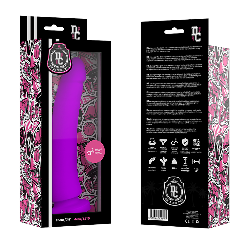 DELTA CLUB - TOYS GODE VIOLET SILICONE MÉDICAL 20 CM -O- 4 CM