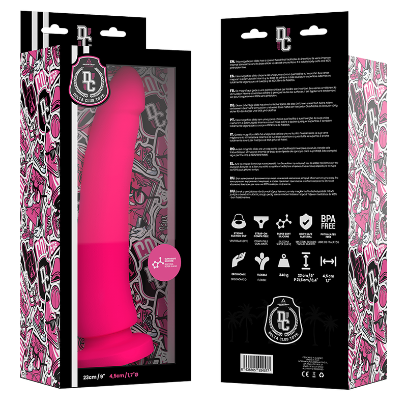 DELTA CLUB - SPEELGOED ROZE DILDO MEDISCHE SILICONEN 23 CM -O- 4.5 CM