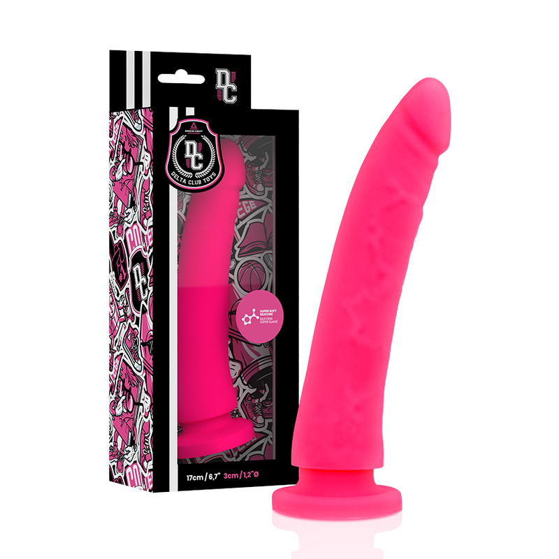 DELTA CLUB - SPEELGOED HARNAS + DONG ROZE SILICONEN 17 CM -O- 3 CM