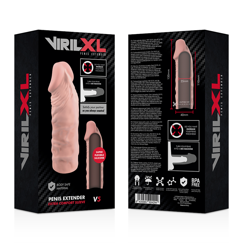VIRILXL - EXTENSION DE PÉNIS NATURELLE EN SILICONE LIQUIDE V5