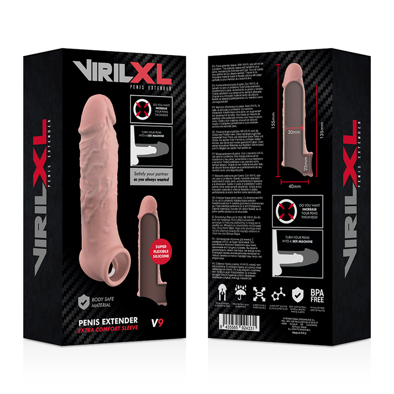 VIRILXL - NATURAL PENIS EXTENSION MADE FROM LIQUID SILICONE V9