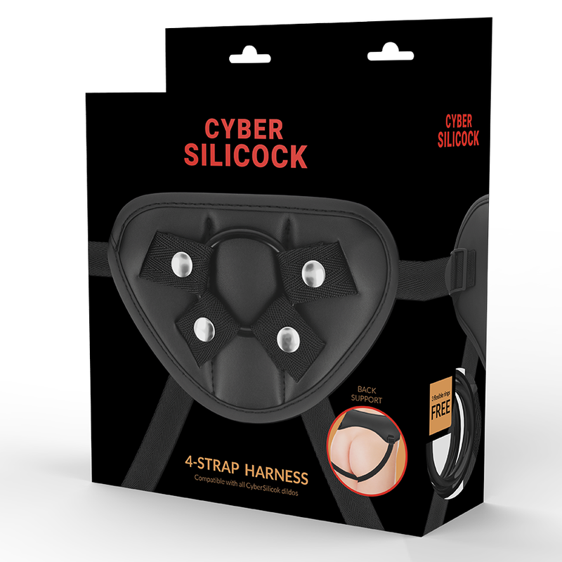 CYBER SILICOCK - HARNAIS STRAP-ON AVEC 3 ANNEAUX OFFERTS