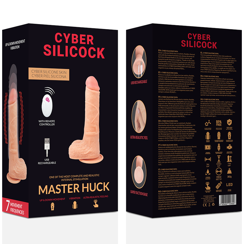 CYBER SILICOCK - TÉLÉCOMMANDE RÉALISTE MASTER HUCK 20,9 CM -O- 4 CM