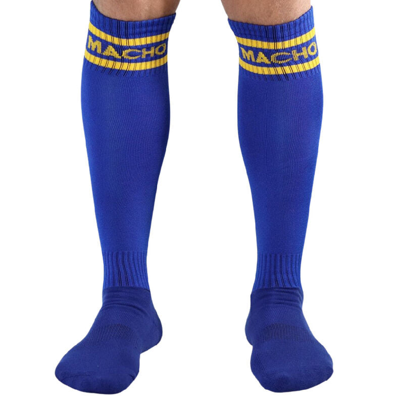 MACHO - CHAUSSETTES LONGUES, TAILLE UNIQUE, BLEU