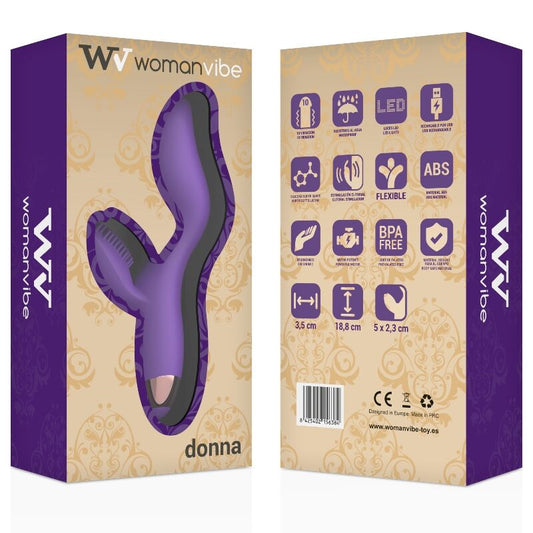WOMANVIBE - VIBRATEUR RECHARGEABLE EN SILICONE DONNA