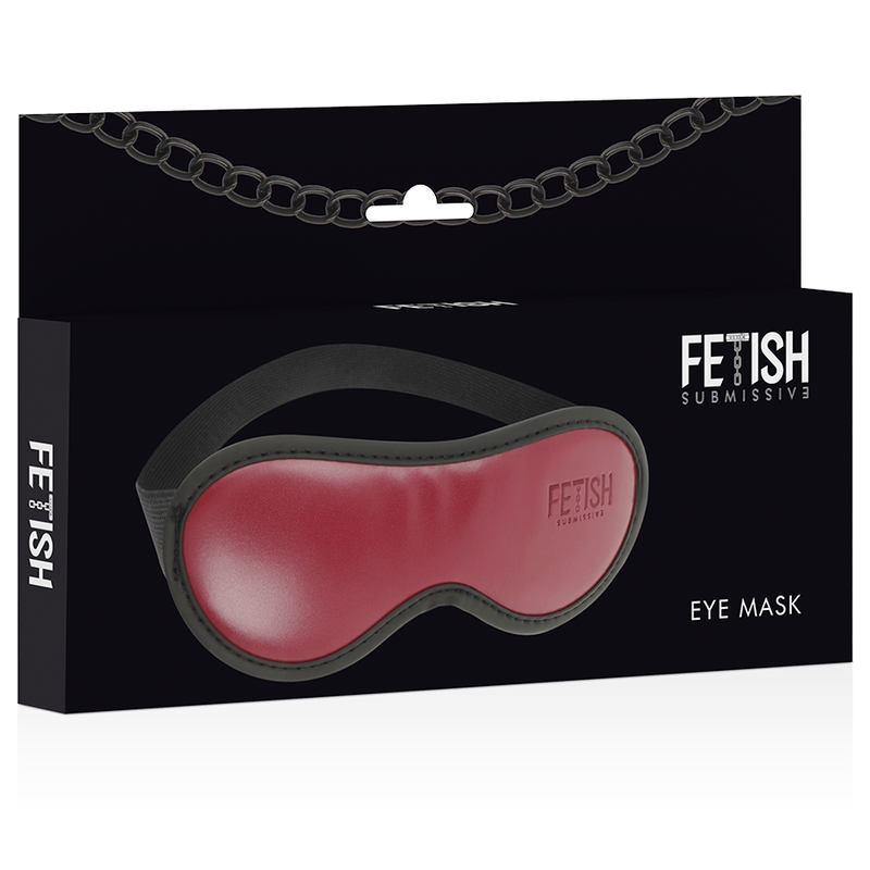 FETISH SUBMISSIVE DARK ROOM - MASQUE EN CUIR VEGAN AVEC DOUBLURE EN NÉOPRÈNE