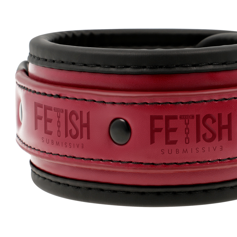FETISH SUBMISSIVE DARK ROOM - MENOTTES EN CUIR VEGAN AVEC DOUBLURE EN NÉOPRÈNE