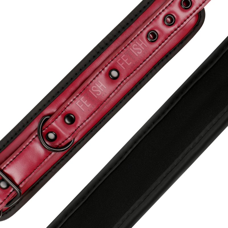 FETISH SUBMISSIVE DARK ROOM - ANKLE HANDCUFFS MADE FROM VEGAN LEATHER WITH NEOPRENE LINING