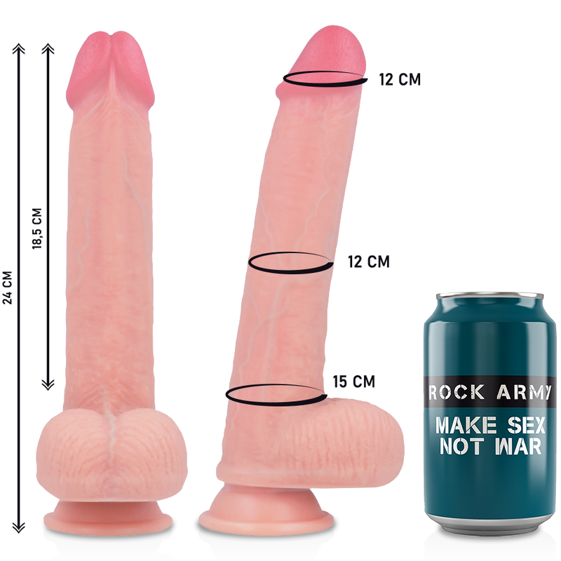ROCKARMY - ARN S + DILDO SILICONE LIQUIDE PREMIUM KINGCOBRA 24 CM -O- 4,77 CM