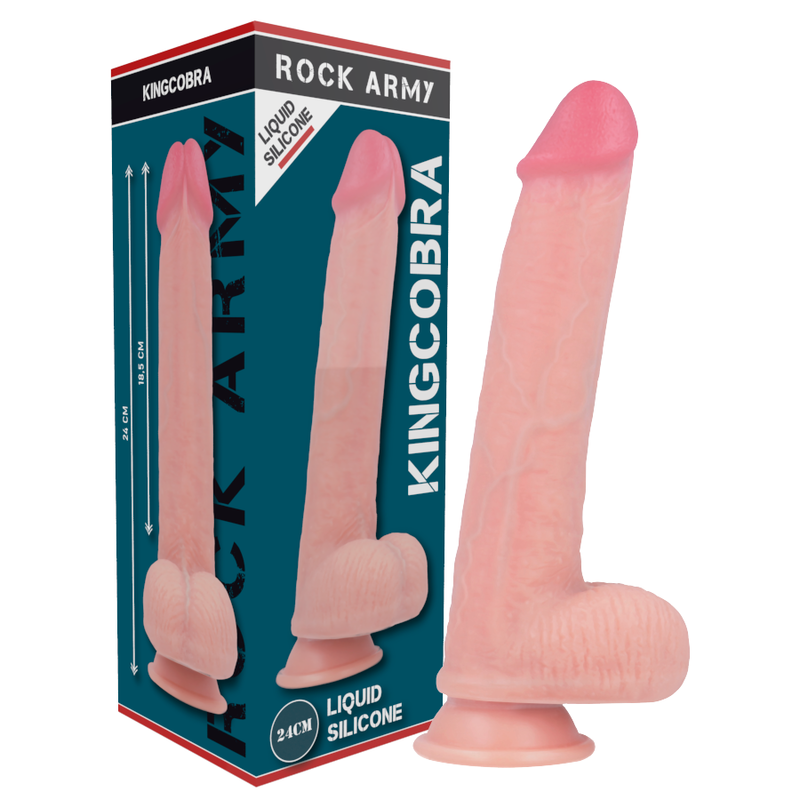 ROCKARMY - ARN S + DILDO SILICONE LIQUIDE PREMIUM KINGCOBRA 24 CM -O- 4,77 CM