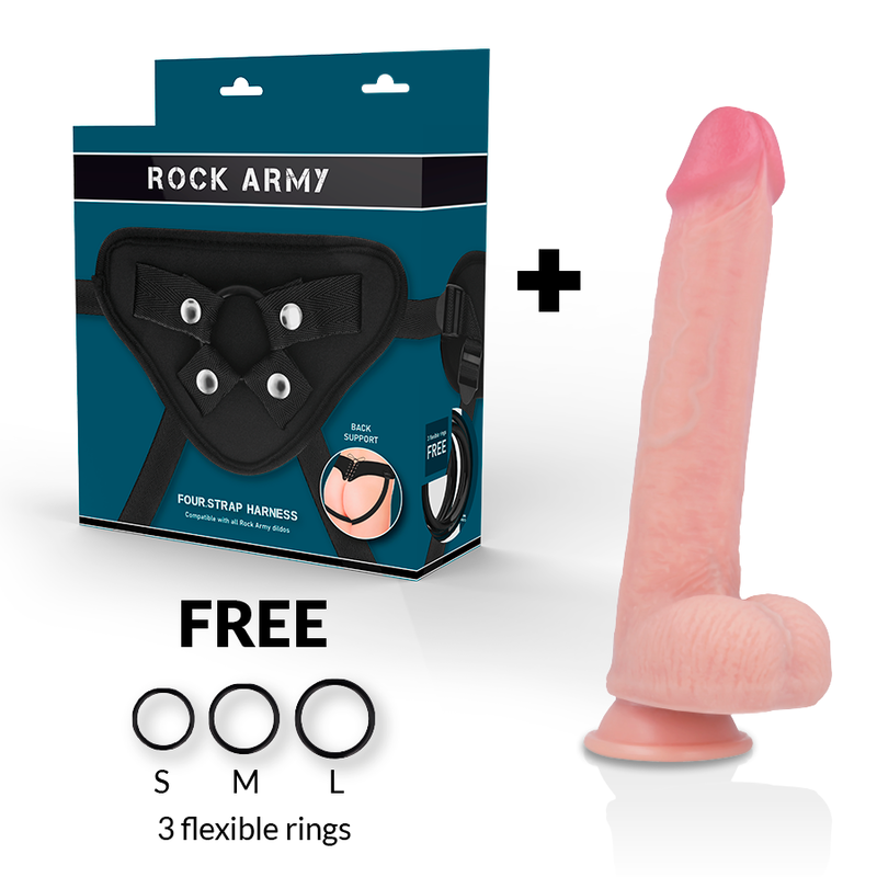 ROCKARMY - ARN S + DILDO SILICONE LIQUIDE PREMIUM KINGCOBRA 24 CM -O- 4,77 CM