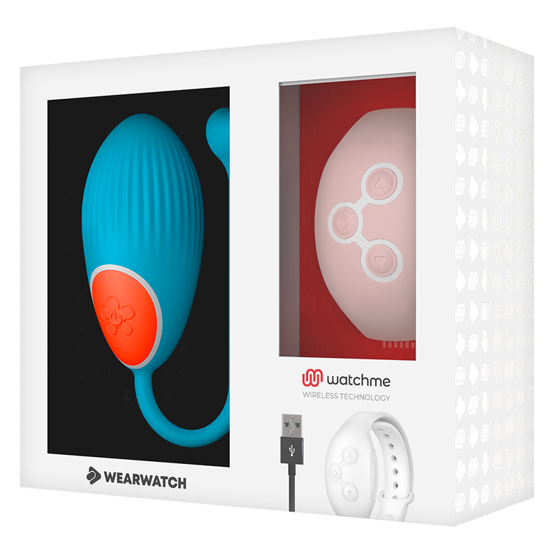WEARWATCH - WATCHME TECHNOLOGIE AFSTANDSBEDIENING EGG BLAUW / ROZE