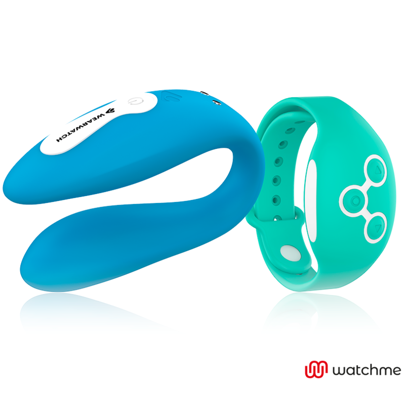 WEARWATCH - WATCHME VIBRATOR MET DUBBELE TECHNOLOGIE INDIGO/ZEEWATER