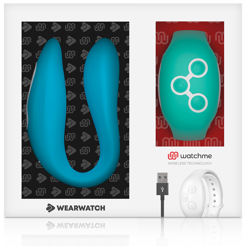 WEARWATCH - WATCHME VIBRATOR MET DUBBELE TECHNOLOGIE INDIGO/ZEEWATER