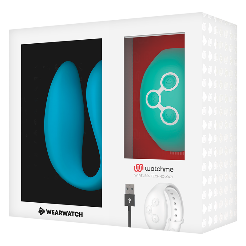 WEARWATCH - WATCHME VIBRATOR MET DUBBELE TECHNOLOGIE INDIGO/ZEEWATER