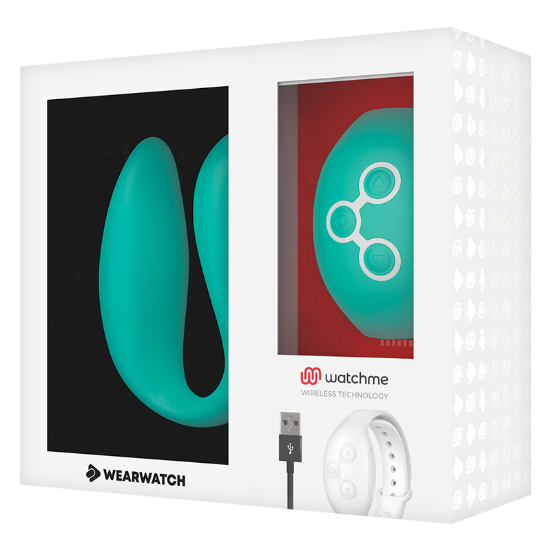 WEARWATCH - WATCHME LICHTGROENE VIBRATOR MET DUBBELE TECHNOLOGIE