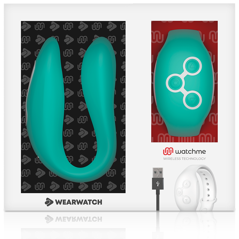 WEARWATCH - WATCHME LICHTGROENE VIBRATOR MET DUBBELE TECHNOLOGIE