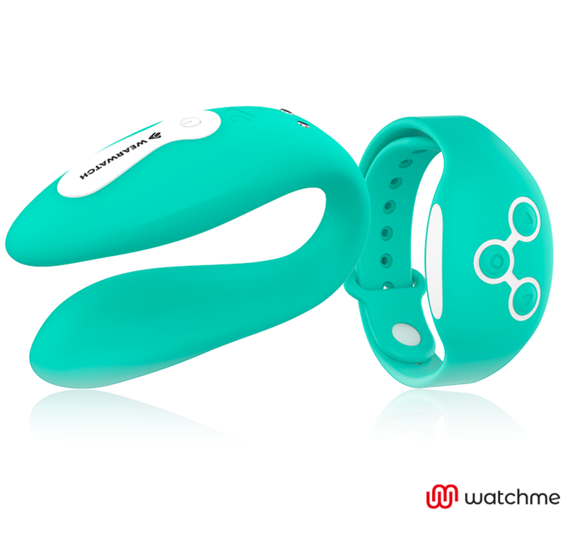 WEARWATCH - WATCHME LICHTGROENE VIBRATOR MET DUBBELE TECHNOLOGIE
