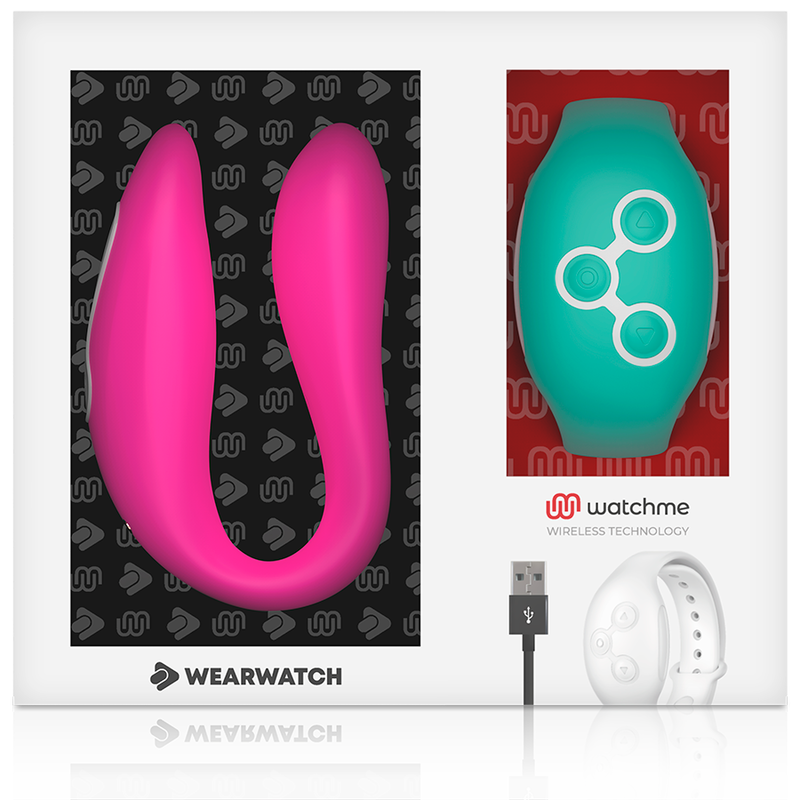 WEARWATCH - WATCHME VIBRATOR MET DUBBELE TECHNOLOGIE FUCHSIA / ZEEWATER