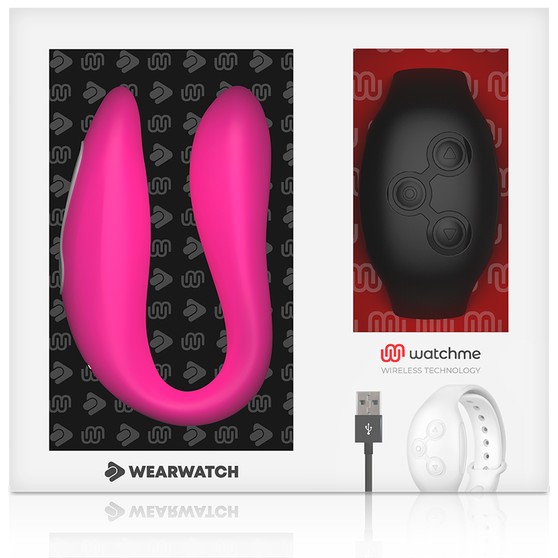 WEARWATCH - WATCHME DUBBELE TECHNOLOGIE VIBRATOR FUCHSIA/AZABACHE