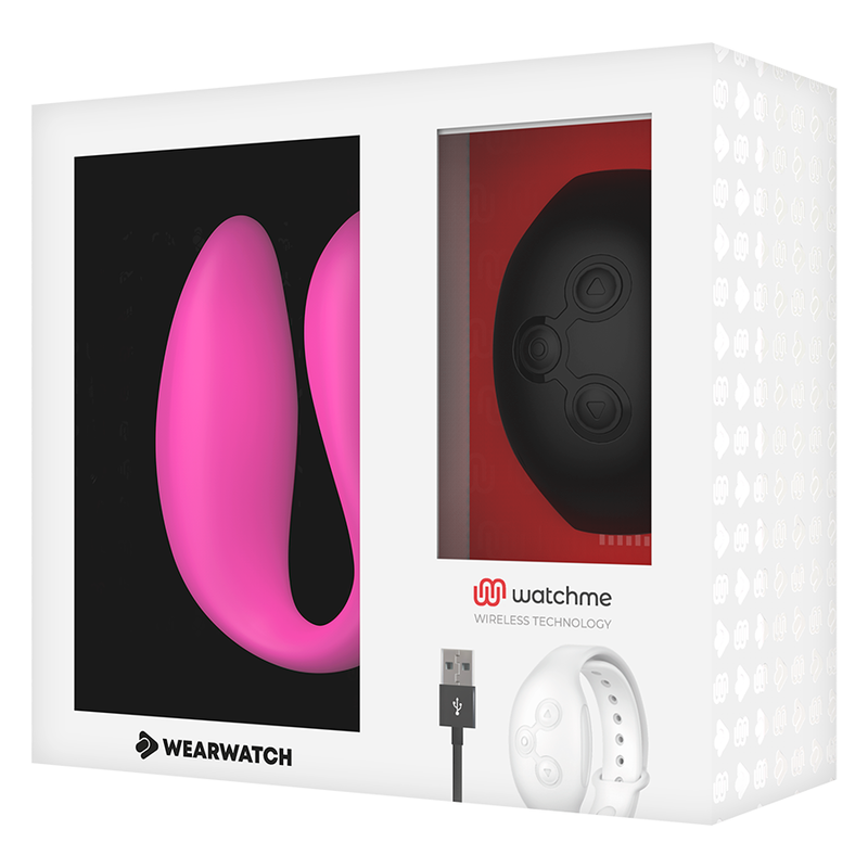 WEARWATCH - WATCHME DUBBELE TECHNOLOGIE VIBRATOR FUCHSIA/AZABACHE