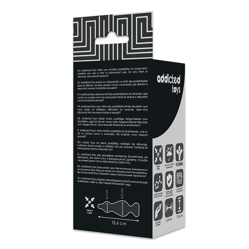 ADDICTED TOYS - ANAL SEX PLUG 13.6 CM BLACK