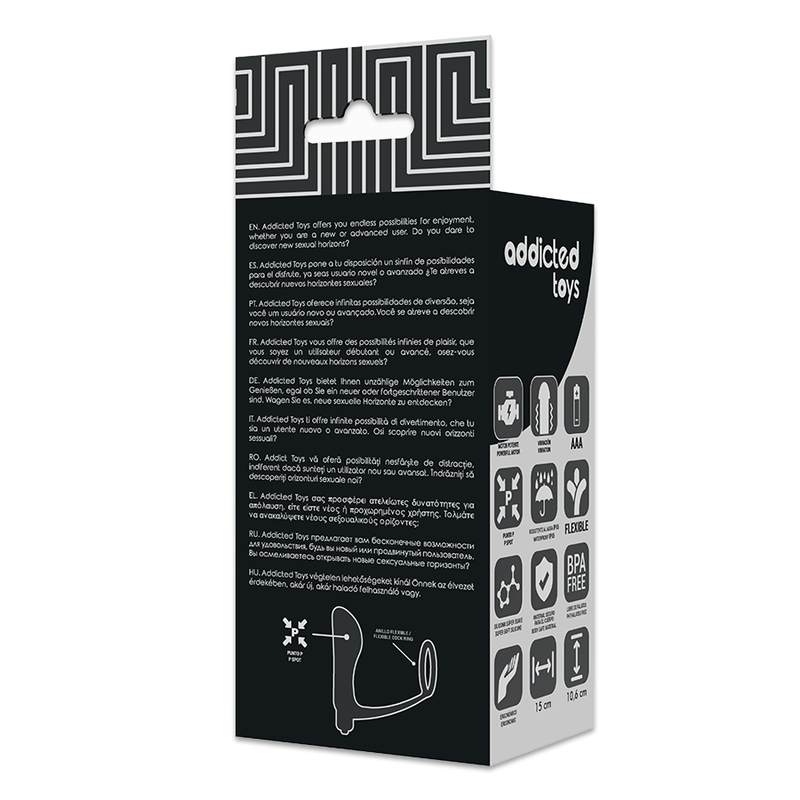 ADDICTED TOYS - PLUG ANAL VIBRANT AVEC ANNEAU CENIS