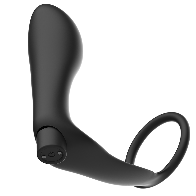 ADDICTED TOYS - PENISRING MET AFSTANDSBEDIENING ANAAL PLUG ZWART OPLAADBAAR
