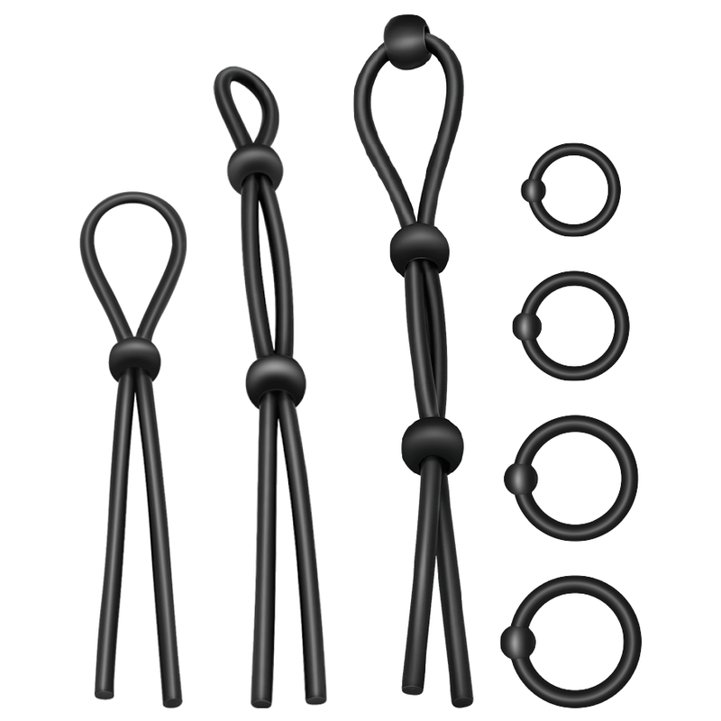 ADDICTED TOYS - FLEXIBELE SILICONEN COCKRING SET 7 STUKS
